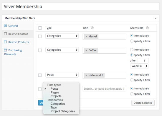 WooCommerce Memberships content restriction