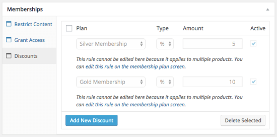 WooCommerce Memberships rules disabled