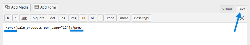 Remove Pre tags from the Shortcodes
