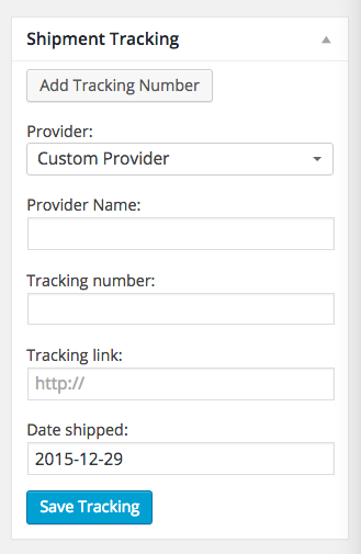 Shipment Tracking Details