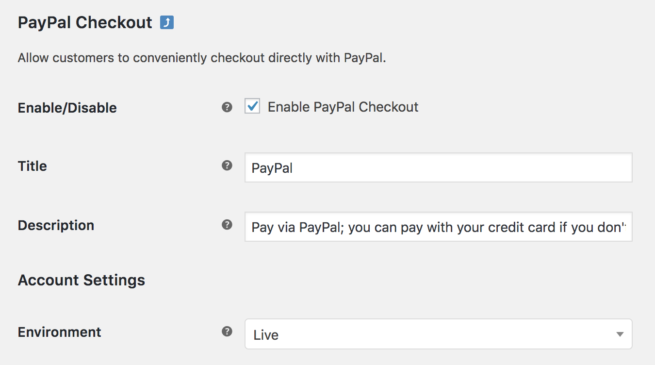 Paypal Checkout Woocommerce Docs