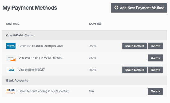 WooCommerce Intuit Payments: my payments