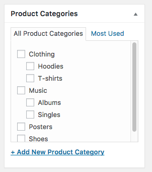 Woocommerce uncategorized product category