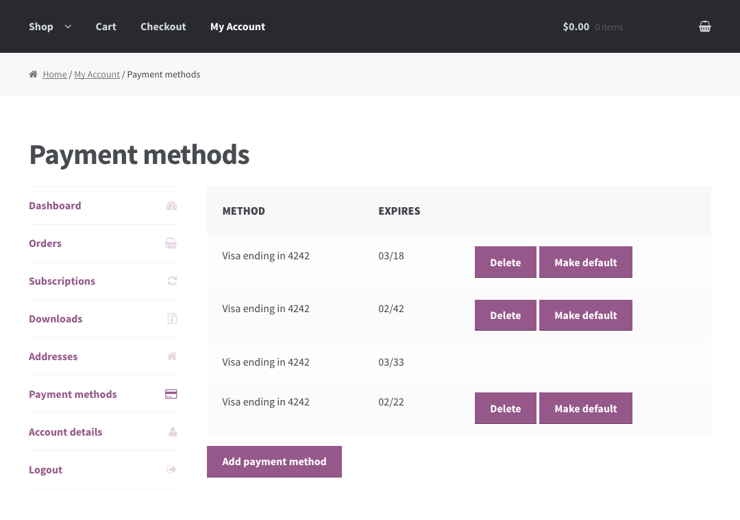 google account payment method