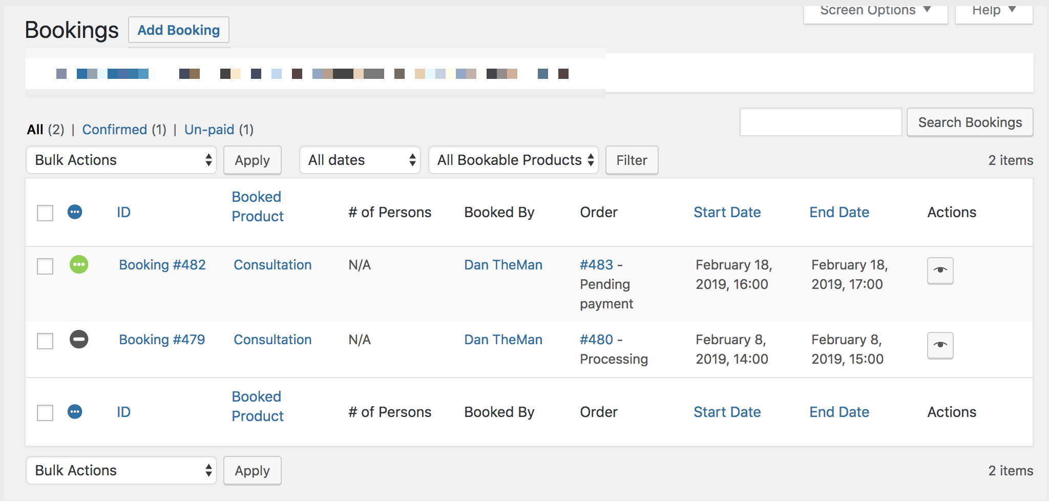 Managing Bookings Woocommerce Docs