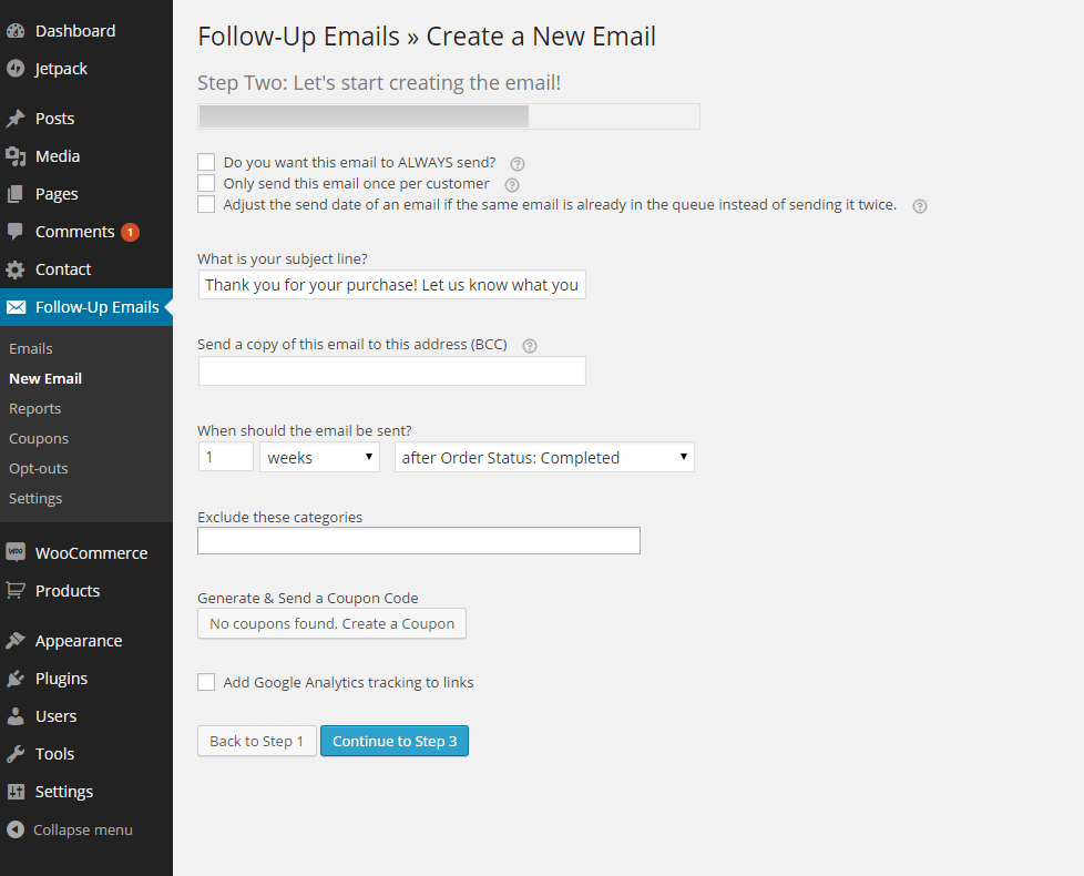 Follow-Up Emails Use Case: Send a Request for Review after 