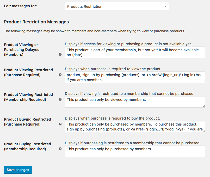 WooCommerce Memberships: product restriction messages