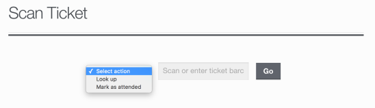 Scan ticket form using [scan_ticket] shortcode