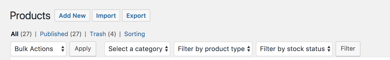 filter products