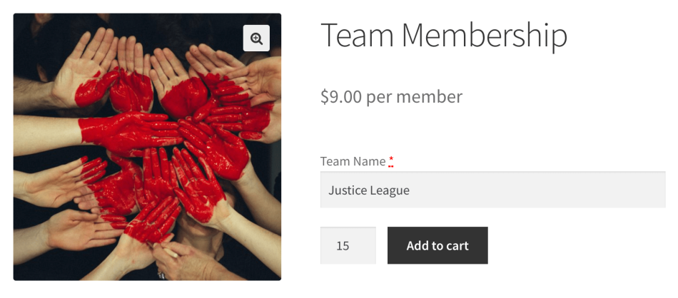 Teams for WooCommerce Memberships : achat d’équipes