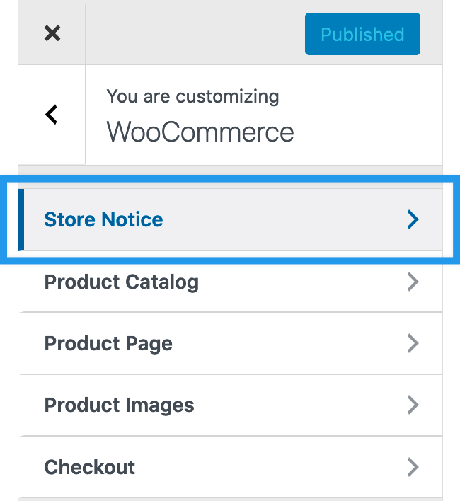 Display a Store Notice from the Customizer in the WooCommerce section